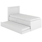 Cama 2 Gavetas E Auxiliar Branca