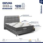 Cama + Cabeceira Genebra Bouclé + Colchão Ortobom De Espuma D