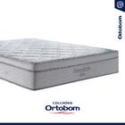 Cama + Cabeceira Genebra Bouclé Com Colchão De Molas Ensacada