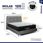 Cama + Cabeceira Genebra Bouclé Com Colchão De Molas Ensacada