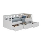 Cama  Infantil/juvenil 3 Gavetas Mdf Branco