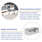 Cama  Infantil/juvenil 3 Gavetas Mdf Branco