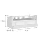 Cama  Solteiro Bibox Lipe Peroba