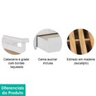 Cama  Solteiro Bibox Lipe Peroba