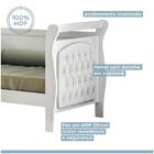 Cama Allegra Capitonê Com Auxiliar Tigus Baby Courino Branco