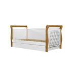 Cama Allegra Capitonê Com Auxiliar Tigus Courino Branco Ypê