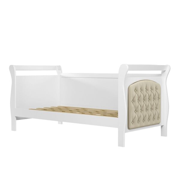Cama Allegra Capitonê Tigus Baby Branco/bege