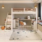 Cama Alta Beliche Infantil/juvenil Star Plus Office Multifunc