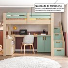 Cama Alta Beliche Infantil/juvenil Star Plus Office Multifunc