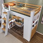 Cama Alta Beliche Office Adulto Multifuncional Com 6 Gavetas