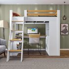 Cama Alta Beliche Office Adulto Multifuncional Com 6 Gavetas