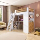 Cama Alta Beliche Office Infantil Multifuncional Com 6 Gaveta
