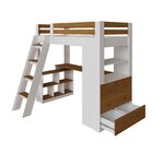 Cama Alta Beliche Office Infantil Multifuncional Com 6 Gaveta