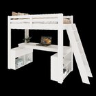 Cama Alta Beliche Office Solteiro Adulto Com Escrivaninha Sta