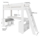 Cama Alta Beliche Office Solteiro Adulto Com Escrivaninha Sta
