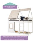 Cama Alta Cabana Com Janela Noopy Casatema Madeiraoriginals B