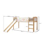 Cama Alta Com Escorregador E Lousa Madeira Maciça/mdf Exclusi