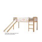 Cama Alta Com Escorregador E Lousa Madeira Maciça/mdf Exclusi