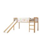 Cama Alta Com Escorregador E Lousa Madeira Maciça/mdf Exclusi
