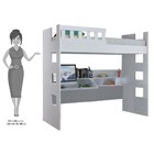 Cama Alta Com Escrivaninha Escada Bilateral Faces F04 Branco