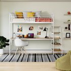 Cama Alta Com Escrivaninha Multifuncional Em Aço Carbono Tubu