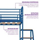Cama Alta Com Escrivaninha Multifuncional Em Aço Carbono Tubu