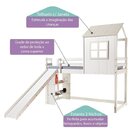 Cama Alta Infantil Cabana Family Com Escorregador E Estante C