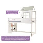 Cama Alta Infantil Cabana Family Com Estante Casatema Madeira
