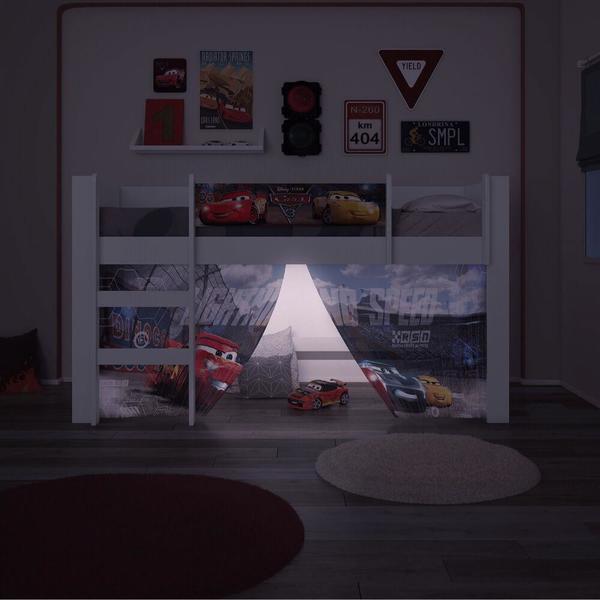 Cama Infantil Carros Disney Star 1a Vermelho Pura Magia Cama Alta Infantil Carros Disney Play Com Led Pura Magia Leroy Merlin