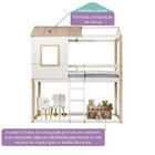 Cama Alta Infantil Club House Casatema Madeiraoriginals Branc