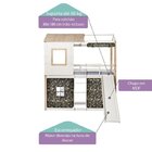 Cama Alta Infantil Club House Com Escorregador E Tenda Casate