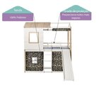 Cama Alta Infantil Club House Com Escorregador E Tenda Casate