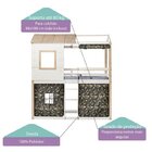 Cama Alta Infantil Club House Com Tenda Camuflada Casatema Ma