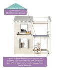 Cama Alta Infantil Club House Premium Casatema Branco/cinza