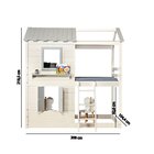 Cama Alta Infantil Club House Premium Casatema Branco/cinza