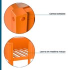 Cama Alta Infantil Em Madeira E Mdf Sureleve Laranja
