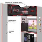 Cama Alta Infantil Gamer Hero C/escrivaninha E Almofada - Pu