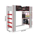 Cama Alta Infantil Gamer Hero Com Escrivaninha - Pura Magia