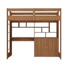 Cama Alta Infantil Juvenil 2 Portas Com Escrivaninha Multifun