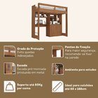Cama Alta Infantil Juvenil 2 Portas Com Escrivaninha Multifun