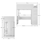 Cama Alta Infantil/juvenil Com Armário E Nichos  Branco