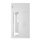 Cama Alta Infantil/juvenil Com Armário E Nichos  Branco