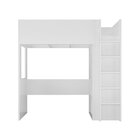 Cama Alta Infantil/juvenil Com Armário E Nichos  Branco