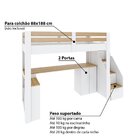 Cama Alta Infantil/juvenil Star Plus Office Multifuncional Ca