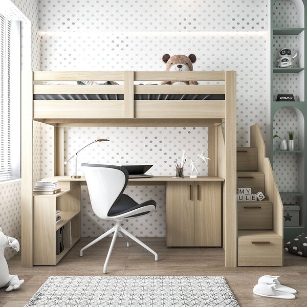 Cama Alta Infantil/juvenil Star Plus Office Multifuncional Ca