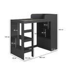 Cama Alta Multifuncional 80 Amsterdam Grafite