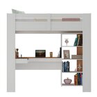 Cama Alta Multifuncional Com Escrivaninha Penteadeira Branco/