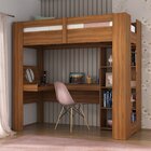 Cama Alta Multifuncional Com Escrivaninha Penteadeira Yescasa