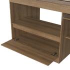 Cama Alta Multifuncional Com Nicho E Escrivaninha Marrom