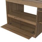 Cama Alta Multifuncional Com Nicho E Escrivaninha Marrom